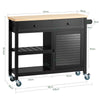 SoBuy CROLLEY CROLLEY Bucătărie Spinning Credenza Cutters bucătărie Bucătărie Black Bredenza 105x40x85.5cm FKW115-SH