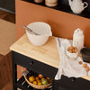 SoBuy FKW115-SCH Desserte de Cuisine Roulante Chariot de Service Multi-rangements Buffet Armoire de Cuisine, 1 Porte, 1 Grand Tiroir et 3 Crochets