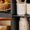 SoBuy FKW115-SCH Desserte de Cuisine Roulante Chariot de Service Multi-rangements Buffet Armoire de Cuisine, 1 Porte, 1 Grand Tiroir et 3 Crochets