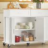 SoBuy Bucătărie cărucioare Insula Bucătăriei Bucătărie credință cu roți mobile bucătărie albă 117x40x91cm FKW116-Down