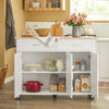 SoBuy Bucătărie cărucioare Insula Bucătăriei Bucătărie credință cu roți mobile bucătărie albă 117x40x91cm FKW116-Down