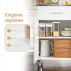 SoBuy FKW117-W Cărucior de bucătărie insulă centrală cu roți, blat de lucru din inox și 1 sertar, cărucior mobil pentru bucătărie sau sufragerie, dulap de bucătărie cu spațiu de depozitare 120 x 56 x 90 cm