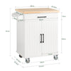 SoBuy Capacul bucătăriei de bucătărie cu roți cu sertar și 2 uși 74.5x45.5x91cm FKW119-Down