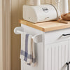 SoBuy Capacul bucătăriei de bucătărie cu roți cu sertar și 2 uși 74.5x45.5x91cm FKW119-Down