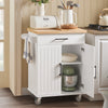 SoBuy Capacul bucătăriei de bucătărie cu roți cu sertar și 2 uși 74.5x45.5x91cm FKW119-Down
