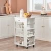 SoBuy FKW12-II-W Chariot de Service Desserte à Roulettes