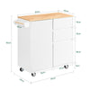 SoBuy Credenza cu roți 105x46x92 cm fkw126-ww (copie)