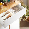 SoBuy FKW125-WN Desserte de Cuisine à roulettes Chariot de Service avec 1 Tiroirs, 2 Portes, 4 étages à l’intérieur