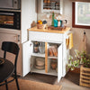 SoBuy FKW125-WN Desserte de Cuisine à roulettes Chariot de Service avec 1 Tiroirs, 2 Portes, 4 étages à l’intérieur