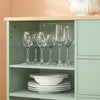 SoBuy FKW127-GR Cărucior de bucătărie cu 3 compartimente și 4 sertare Masă de servire auxiliară Cărucior cu rotile Verde 90x40x88cm