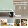 SoBuy FKW127-GR Cărucior de bucătărie cu 3 compartimente și 4 sertare Masă de servire auxiliară Cărucior cu rotile Verde 90x40x88cm