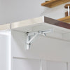 SoBuy FKW128-II-ST Chariot de Cuisine avec Tiroirs et Plan Rabattable – Îlot Pliable, Rangement – 107×71×91 cm, Blanc