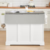 Prévente SoBuy FKW128-ST Desserte de Cuisine à roulettes, Îlot Central avec Plan de Travail Extensible Chariot Mobile pour Cuisine ou Salle à Manger, Meuble de Cuisine avec Rangement Blanc 130 x 46/71 x 91 cm