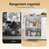 Prévente SoBuy FKW128-ST Desserte de Cuisine à roulettes, Îlot Central avec Plan de Travail Extensible Chariot Mobile pour Cuisine ou Salle à Manger, Meuble de Cuisine avec Rangement Blanc 130 x 46/71 x 91 cm