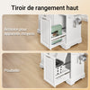 Prévente SoBuy FKW128-ST Desserte de Cuisine à roulettes, Îlot Central avec Plan de Travail Extensible Chariot Mobile pour Cuisine ou Salle à Manger, Meuble de Cuisine avec Rangement Blanc 130 x 46/71 x 91 cm