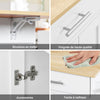 SoBuy FKW129-WN Insulă Centrală de Bucătărie pe Roți, Blat Extensibil 44→69cm, 2 Sertare & 2 Uși, Etajere Reglabile, Cărucior Mobil – 113x91cm, Alb