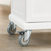 SoBuy FKW13-WN Desserte de Cuisine à Roulettes avec Plateau en Bambou, 1 Tiroir et 2 Portes, Chariot de Service pour Cuisine ou Restaurant – 66x45x91 cm, Blanc et Naturel