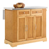 SoBuy FKW130-N Desserte de Cuisine à Roulettes, Îlot Central avec Plan de Travail Extensible Chariot Mobile, Meuble de Cuisine avec Rangement Naturel 107x(46–71)x92,5 cm