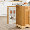 SoBuy FKW130-N Desserte de Cuisine à Roulettes, Îlot Central avec Plan de Travail Extensible Chariot Mobile, Meuble de Cuisine avec Rangement Naturel 107x(46–71)x92,5 cm