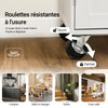 Precomandă SoBuy FKW133-WN Insulă de bucătărie mobilă – Cărucior de bucătărie cu roți – Mobilier de bucătărie cu blat de lucru și sertar pentru sufragerie sau bucătărie de exterior, Alb 99x40x85 cm