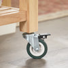 SoBuy FKW24-II-N Cărucior de bucătărie pe roți din lemn de Hevea – Cărucior de depozitare cu 2 sertare și 2 rafturi – Mobilier de bucătărie compact 80x40x90 cm