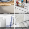 SoBuy FKW33-W Cărucior de Bucătărie XXL pe Roți cu Blat din INOX, 3 Sertare și Sistem de Sortare a Deșeurilor, Sarcină 50 kg – 133x48x95 cm, Alb