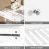 SoBuy FKW47-II-W Desserte de Cuisine à Roulettes avec Plateau Acier INOX, 1 Tiroir et 2 Étagères Ouvertes, Îlon Central Charge 70 kg – 81x45x90 cm, Blanc