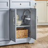 SoBuy FKW71-II-HG Ìlot Cuisine Mobile avec Plan Extensible – Gain de Place, Gris