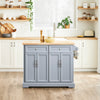 SoBuy FKW71-II-HG Ìlot Cuisine Mobile avec Plan Extensible – Gain de Place, Gris