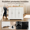 Chariot cuisine SoBuy FKW71-III-WN – vue latérale avec porte-serviettes