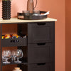 SoBuy FKW79-SCH Meuble Cuisine Desserte de Cuisine à roulettes, Desserte Rangement avec 3 Tiroirs et 1 Tablette Amovible, Meuble de Rangement Cuisine, L68xP38xH85cm,Noir