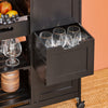 SoBuy FKW79-SCH Meuble Cuisine Desserte de Cuisine à roulettes, Desserte Rangement avec 3 Tiroirs et 1 Tablette Amovible, Meuble de Rangement Cuisine, L68xP38xH85cm,Noir