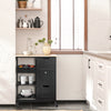SoBuy FKW79-SCH Meuble Cuisine Desserte de Cuisine à roulettes, Desserte Rangement avec 3 Tiroirs et 1 Tablette Amovible, Meuble de Rangement Cuisine, L68xP38xH85cm,Noir