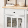 SoBuy FKW98-WN Chariot de Service Desserte de Cuisine à roulettes Meuble de Rangement pour Cuisine et Salon Blanc