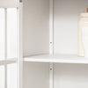 SoBuy FKW98-WN Chariot de Service Desserte de Cuisine à roulettes Meuble de Rangement pour Cuisine et Salon Blanc