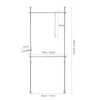 SoBuy Dulap de garderobă Garderobă modulară Grey Hanseser FRG109-HG