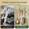 SoBuy FRG109-II-SCH Bară Telescopică pentru Haine, Suport Haine Robust, Dulap Deschis Reglabil cu Bară de Suspendare pentru Dormitor, Dressing, Negru
