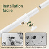 SoBuy FRG109-II-W Bară Telescopică pentru Haine, Suport Robust pentru Haine, Dulap Deschis Reglabil cu Bare de Susținere pentru Dormitor, Dressing, Alb