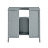 SoBuy FRG128-II-SG Dulap sub chiuvetă baie cu uși glisante - Dulap baie și dulap compact sub chiuvetă anti-umiditate - Dulap pentru WC, lemn, 60x30x60cm, gri