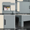 SoBuy FRG128-II-SG Dulap sub chiuvetă baie cu uși glisante - Dulap baie și dulap compact sub chiuvetă anti-umiditate - Dulap pentru WC, lemn, 60x30x60cm, gri