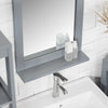 SoBuy FRG129-SG Dulap de baie cu oglindă, dulap suspendat, raft de depozitare compact, ideal pentru baie, WC, spălătorie, gri deschis 40x49x10cm