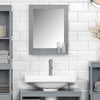 SoBuy FRG129-SG Dulap de baie cu oglindă, dulap suspendat, raft de depozitare compact, ideal pentru baie, WC, spălătorie, gri deschis 40x49x10cm