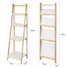 SoBuy FRG162-N Raft pliabil tip scară cu 4 niveluri, pentru baie, birou, sufragerie etc.