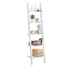 SoBuy FRG17-W Raft de perete stil scară cu 5 niveluri, bibliotecă, raft scară