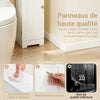 SoBuy FRG177-II-W Mobilier baie, 20 cm lățime, pe picior, cu suport hârtie și ușă - Dulap mic WC, depozitare salvaspațiu, alb