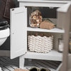SoBuy FRG202-W Meuble sous lavabo Salle de Bain Meuble de Salle de Bain avec 2 Portes, Grand Espace de Rangement & découpe Siphon sous Vasque MDF, Blanc 60x62x30cm