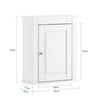 SoBuy FRG203-W Meuble Haut de Salle de Bain, 1 porte Placard Commode Meuble de Rangement