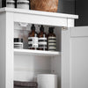SoBuy FRG203-W Meuble Haut de Salle de Bain, 1 porte Placard Commode Meuble de Rangement