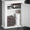 SoBuy FRG203-W Meuble Haut de Salle de Bain, 1 porte Placard Commode Meuble de Rangement