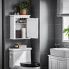 SoBuy FRG203-W Meuble Haut de Salle de Bain, 1 porte Placard Commode Meuble de Rangement